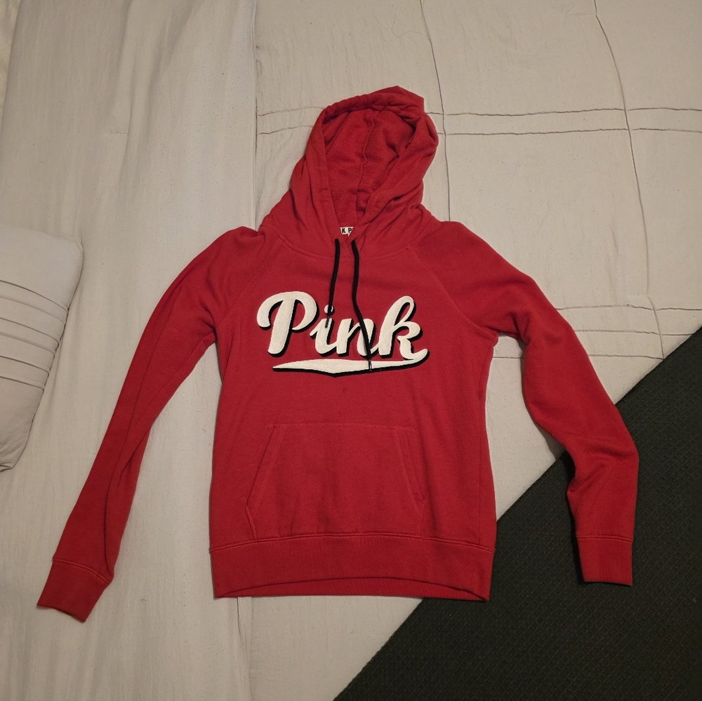 VS Pink Red Hoodie